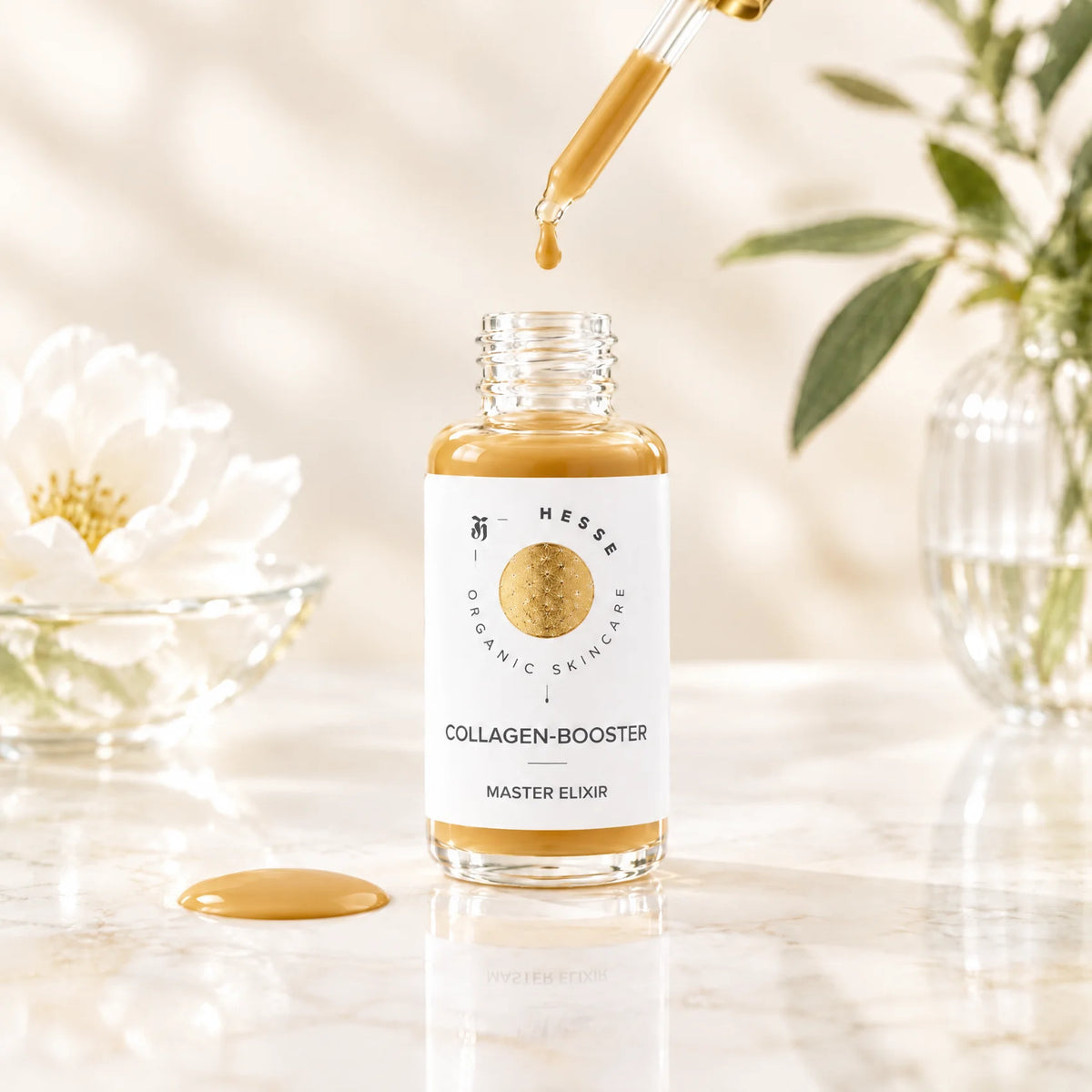 Collagen-Booster auf Marmor [KI]