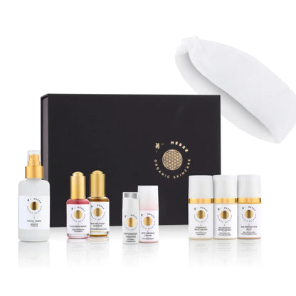 Bio Naturkosmetik Behandlungsset für anspruchsvolle Kunden mit Kosmetikhaarband