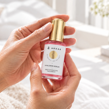 Hyaluron Serum in den Händen [KI]